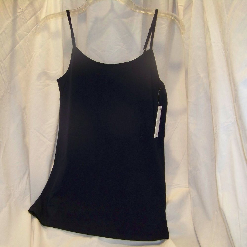 Time and Tru Women's Extra Small (0) Dark Blue Adjust Strap Cotton Blend Cami